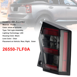 Rear Right Outer Tail Light 26550-7LF0A For Nissan Kicks 2025-2026