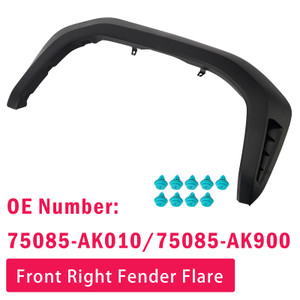 Front Right Fender Flare 75085-AK900 With Clips For Toyota Tacoma 2024-2026