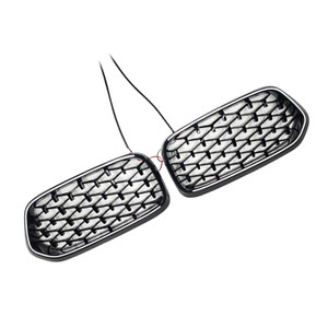 Black Front Bumper Grill Grille Fit BMW X2 Series F39 2018-2023 Diamond