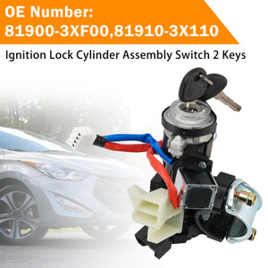 Ignition Lock Cylinder Assembly Switch 2 Keys 81900-3XF00 For Elantra 2011-2016