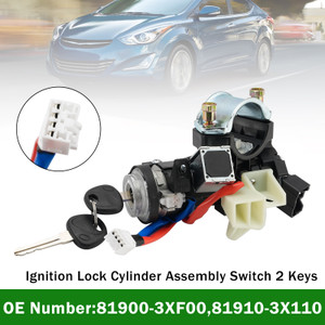 Ignition Lock Cylinder Assembly Switch 2 Keys 81900-3XF00 For Elantra 2011-2016