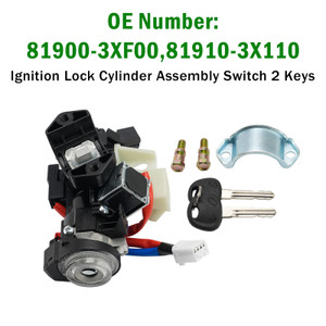 Ignition Lock Cylinder Assembly Switch 2 Keys 81900-3XF00 For Elantra 2011-2016