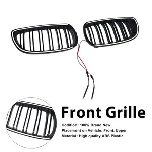 Gloss Black Front Kidney Grill Grille Fit BMW E92 E93 335i 328i Coupe 2006-2009