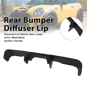 Matte Black Rear Bumper Diffuser Lip Fit MINI COOPER JCW R55 R56 R57 2006-2013