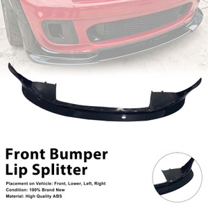 Black Front Bumper Spoiler Lip Splitter Fit MINI COOPER JCW R55 R56 2006-2013