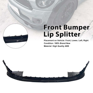 Black Front Bumper Spoiler Lip Splitter Fit MINI COOPER JCW R55 R56 2006-2013