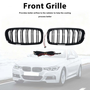 Double Slat Front Kidney Grille Grill Fit BMW 3 Series F30 F35 2012-2019