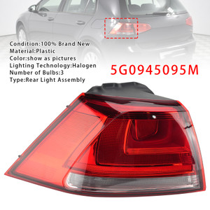 Rear Outer Left Taillight 5G0945095M For VW Golf VII MK7 1.6 TDI 2012-2017