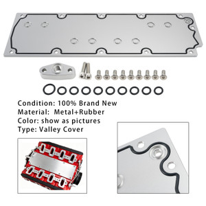 LS Gen 4 O-ringed Valley Pan Cover Plate For DOD Delete w/ Oil Sensor Port