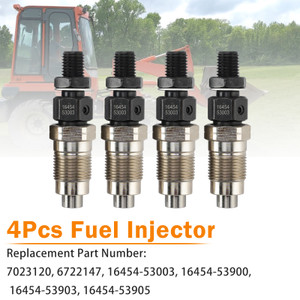 4Pcs 16454-53905 16454-53903 Fuel Injector For Kubota Engine V2003 V2203 V2403