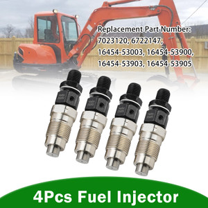 4Pcs 16454-53905 16454-53903 Fuel Injector For Kubota Engine V2003 V2203 V2403