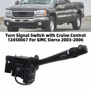 Turn Signal Switch with Cruise Control 12450067 For GMC Sierra 2003-2006