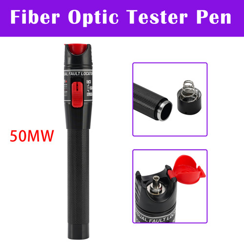 50MW Visual Fault Locator Fiber Optic Tester VFL Fiber Optic Cable Tester Meter
