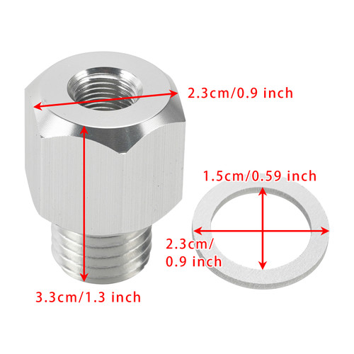 Oil Pressure Sensor Gauge Adapter Male M16-2.0 Adapter Female 1/8-27 NPT 551142
