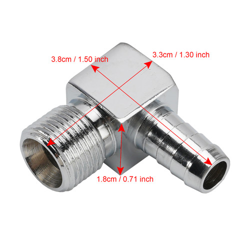 5946 Chrome 90 Degree Fuel Fitting