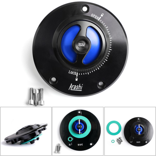 キャップ CNC Keyless Fuel Gas Tank Cap For Kawasaki ZX-6R ER-6F/6N Ninja