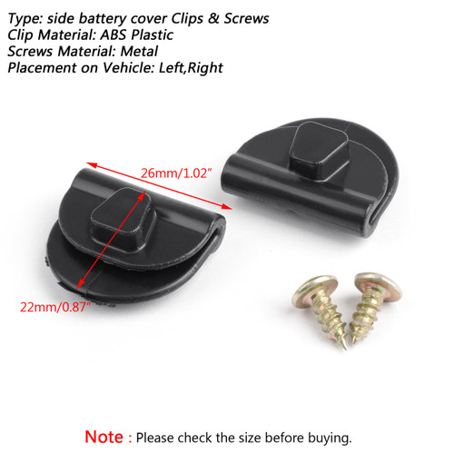 4pcs Side Battery Cover Clips for Harley Sportster 04-18 XL883 XL1200
