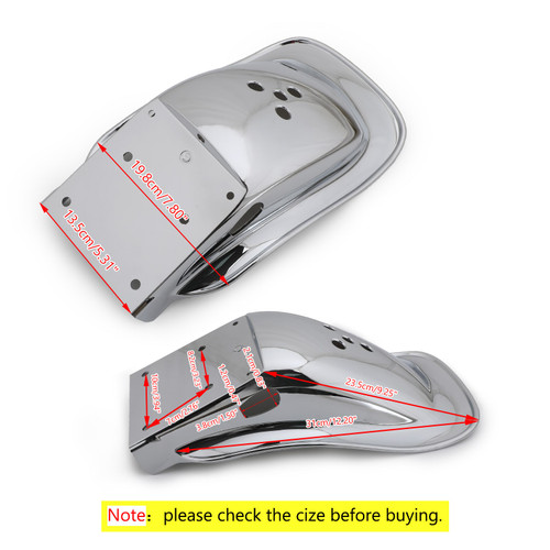 、 Rear Fender Mudguard For Kawasaki Z900RS Cafe 18-22 Chrome Generic