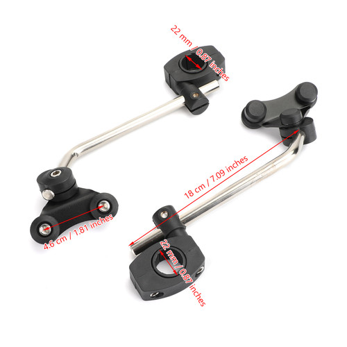 Windscreen Bracket 7/8" 22mm Standard Handlebar Windshield Mount Clamp Black