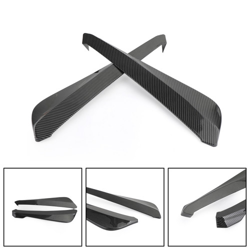 19" Carbon Fiber Car Rear Bumper Fin Canard Splitter Diffuser Valence Spoiler Lip CF