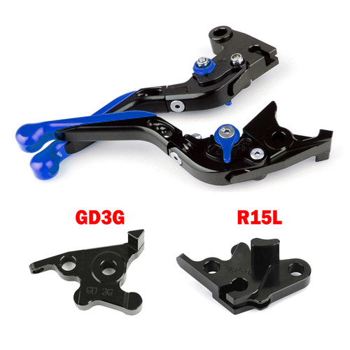 Adjustable Folding Extendable Racing Brake & Clutch Levers For Yamaha MT125 BLUE