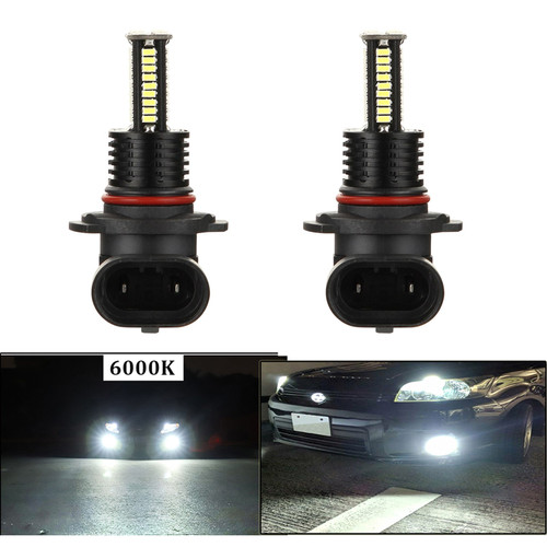 2PCS 9006/HB4 LED Headlight Driving Light Fog Light Lamp 6000K White Bright
