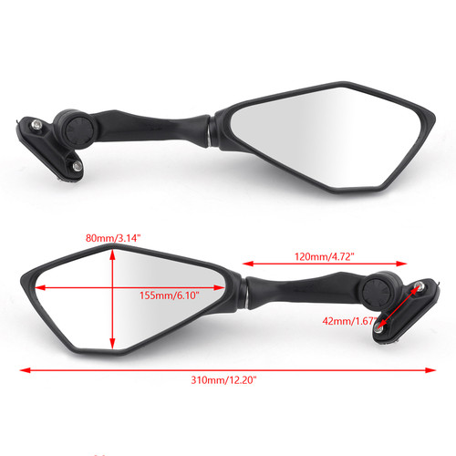 High quality！ Motocycle Rear View Mirrors Fit For Kawasaki Ninja 250 Ex250 300