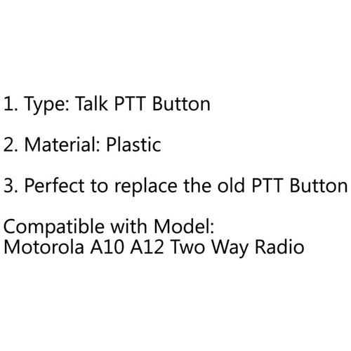 1x Way Two Switch Radio Button Key Launch Xtni PTT Talk For Motorola A10 A12