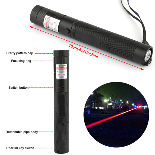 TOMIY Rechargeable 900 Miles Red Laser Pointer Lazer Pen 650nm