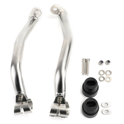 Front Cylinder Crash Bars Extension Engine Protector Guard Bumper Fit For BMW R1250GSA 2019 2020 2021 SIL