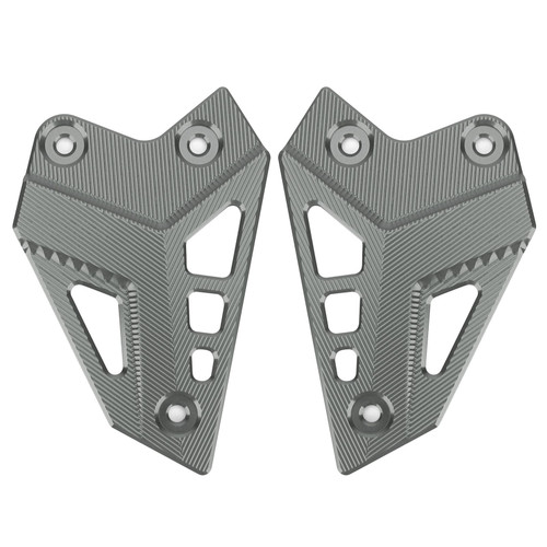 CNC Aluminum FootPeg Footrest Rear set Heel Plates Guard Protector Fit For Kawasaki Z900 ZR900 2017-2020 TIT