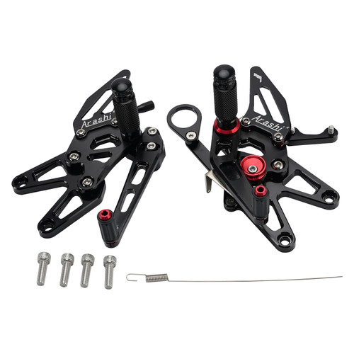 Adjustable CNC Rider Rear Set Rearsets Footrest Foot Rest Pegs Fit For BMW S1000RR 2010-2014 BLK Generic