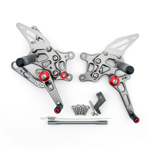 Adjustable CNC Rider Rear Set Rearsets Footrest Foot Rest Pegs Fit For Aprilia RSV4 1000 Factory 2009-2012 GRAY