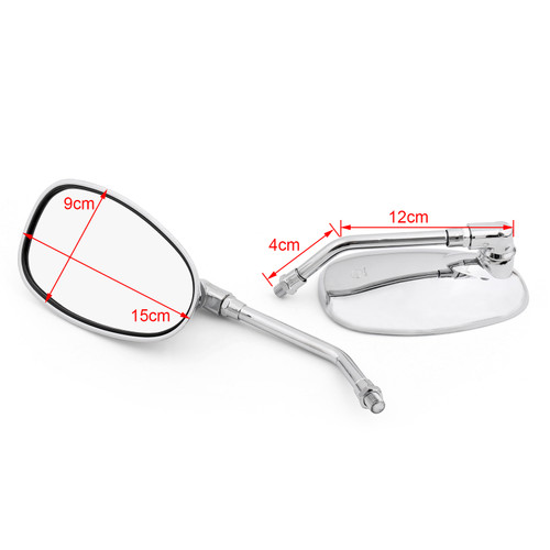 10mm Motocycle Rear View Mirrors Fit For Yamaha XV1100/535/750 SR125/185/250 SRX600