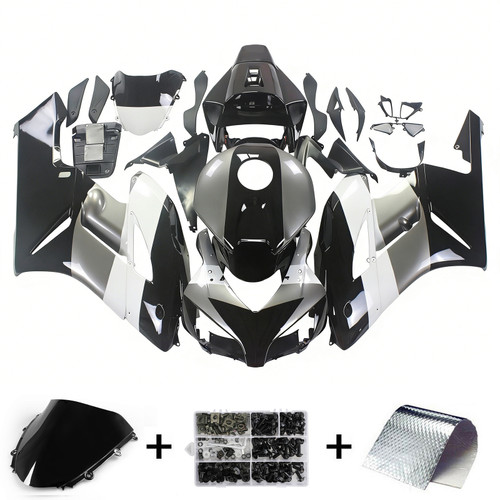 2004-2005 Honda CBR1000RR Amotopart Fairings Black Silver Repsol Racing Customs Fairing