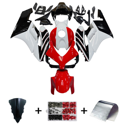 2004-2005 Honda CBR1000RR White Red Black CBR Racing Amotopart Fairings