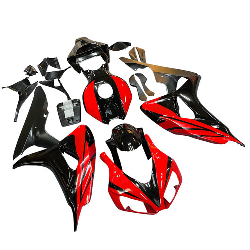2006-2007 Honda CBR1000RR Black and Red CBR Racing Amotopart Fairings