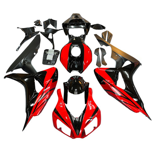 2006-2007 Honda CBR1000RR Black and Red CBR Racing Amotopart Fairings