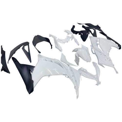 2013-2017 Kawasaki Ninja 300R EX300R White Ninja Racing Amotopart Fairings Plastics