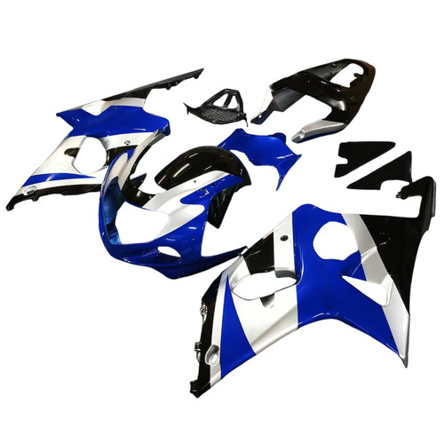 2000-2002 Suzuki GSXR 1000 Silver Blue Black GSXR Racing Amotopart Fairings