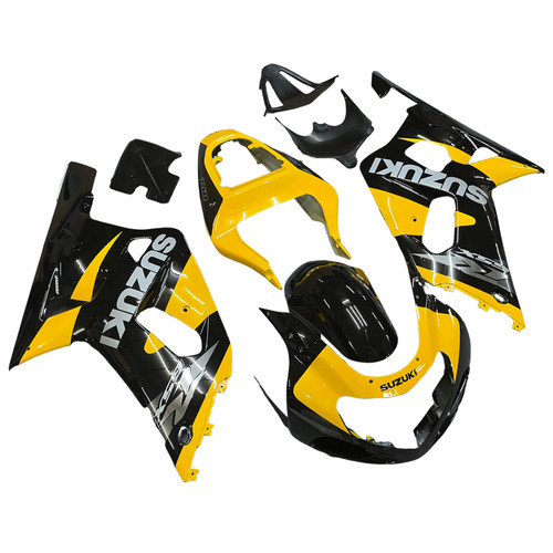 Fairings Suzuki GSXR 600 Black & Yellow GSXR Racing  (2001-2003)