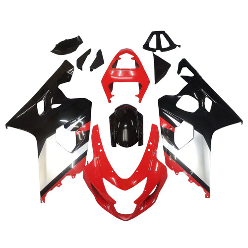 2004-2005 Suzuki GSXR 600 750 Amotopart Fairings Red & Black GSXR Racing