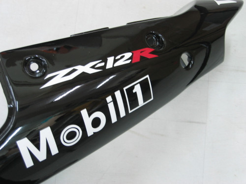 2000-2001 Kawasaki ZX12R Amotopart Fairings Black White West Racing