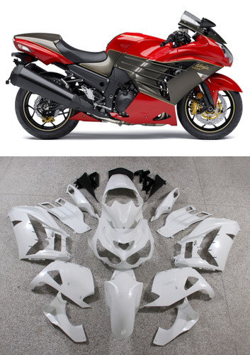 セット 2012-2021 Kawasaki ZX14R Amotopart Fairings Plastics Ninja Red