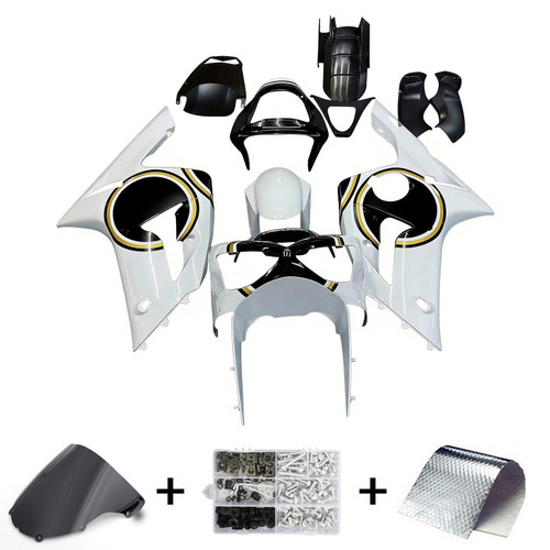 Injection Fairing Kit Bodywork Plastic ABS fit For Kawasaki ZX6R 2003-2004