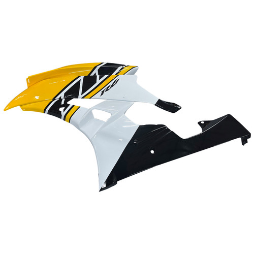 2006-2007 Yamaha YZF R6 Amotopart Fairing Yellow White Injection Plastic Kit Generic