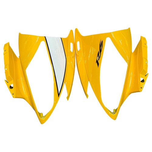 2006-2007 Yamaha YZF R6 Amotopart Fairing Yellow White Injection Plastic Kit Generic