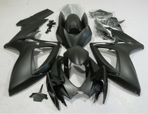 Fairing Injection Plastic Kit Matt Black Fit For Suzuki GSXR600/750 2006-2007
