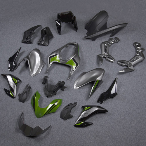 Silver Green Injection Plastic Bodywork Fairing Fit for Kawasaki Z900 2017-2019