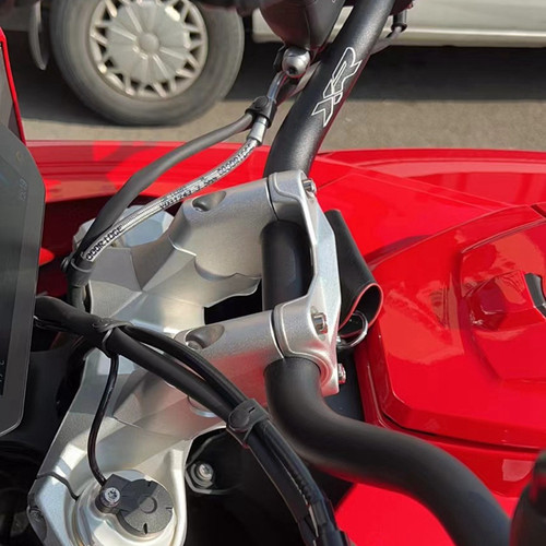 ＊ Silver Handlebar Mount Risers Clamp Fit for BMW S1000XR S 1000 XR